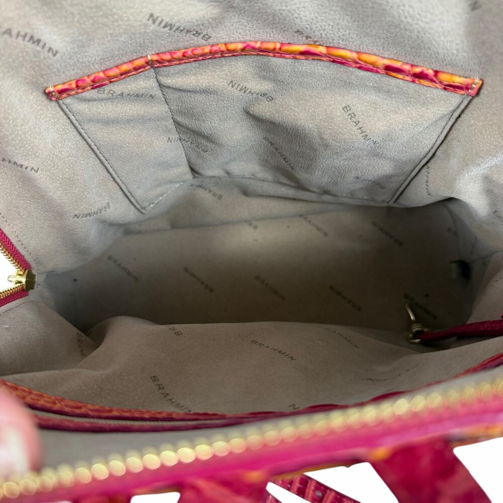 Brahmin Felicity Melbourne Leather Backpack Passion Fruit Sunset - Picture 11 of 12